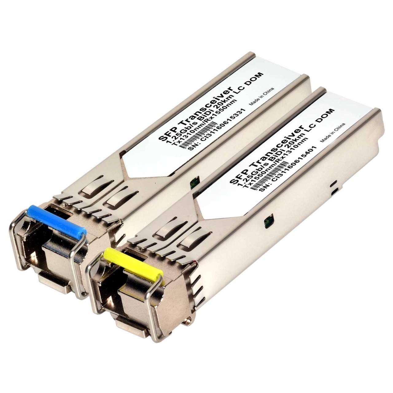 SFP 1G BiDi (WDM) 10km 1310/1550 DDM LC (1 pair)